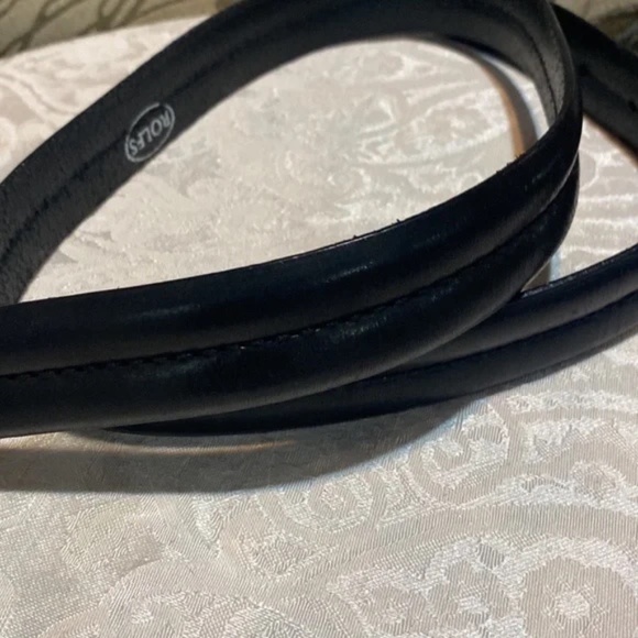 LN ROLFS black leather belt, size 38" length - Picture 4 of 5